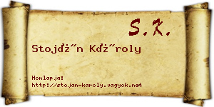 Stoján Károly névjegykártya