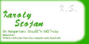 karoly stojan business card